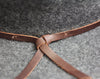 Luke EJ Grey Men's fedora closeup of leather strap
