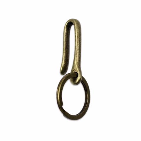 Snake hook key chain in brass