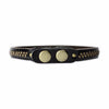 Oxidized Brass Leather Bracelet - Black