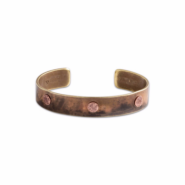 Mens brass/copper bracelet cuff
